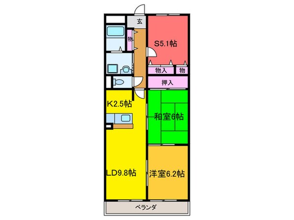 エスポワ－ル２１の物件間取画像